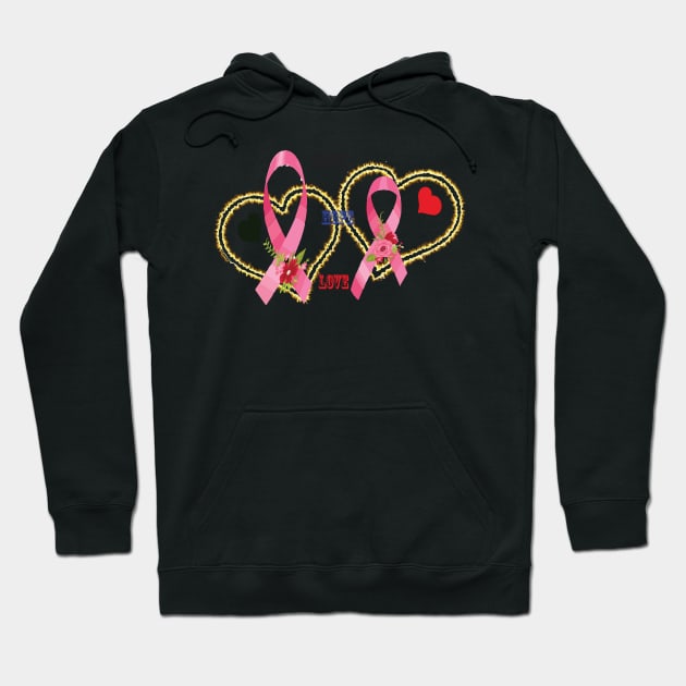 Breast Cancer, Pink Ribbon Hoodie by busines_night